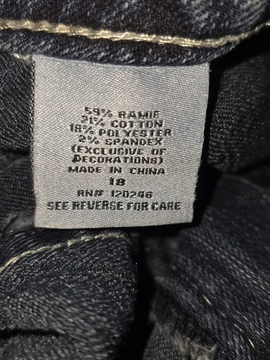 Wallflower Womens Dark Wash Denim Jeans With Squence Size 18 - Picture 7 of 8